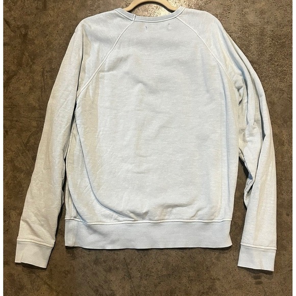 Outerknown Sur Crewneck Sweatshirt Hemp Organic Cotton Light Blue Medium - Picture 4 of 8